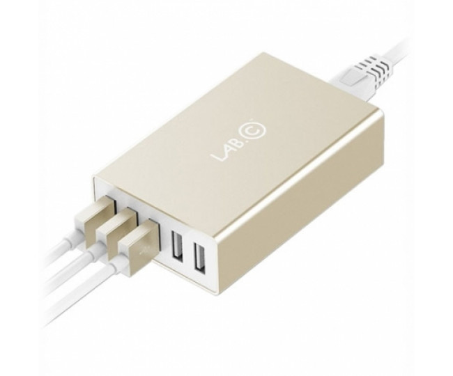 Мережеве з / у Lab.C X5 5 Port USB Wall Charger Champagne (8A) Gold
